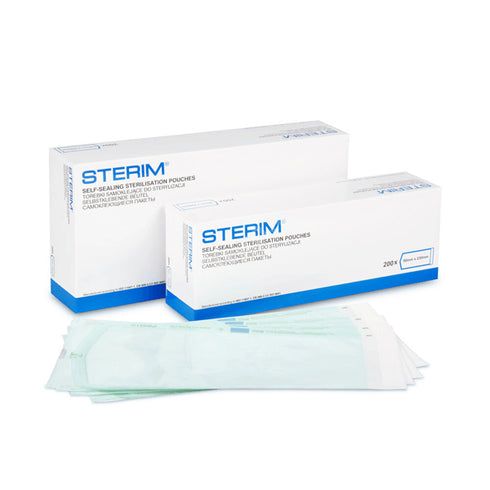 Pungi sterilizare autoadezive pentru autoclav, 140 mm x 280 mm, 100 buc. - medizone.ro